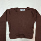 Ribbed Wrap-Tie Back Crop Top for Women – Chic, Stretchy & Ultra-Trendy Fit