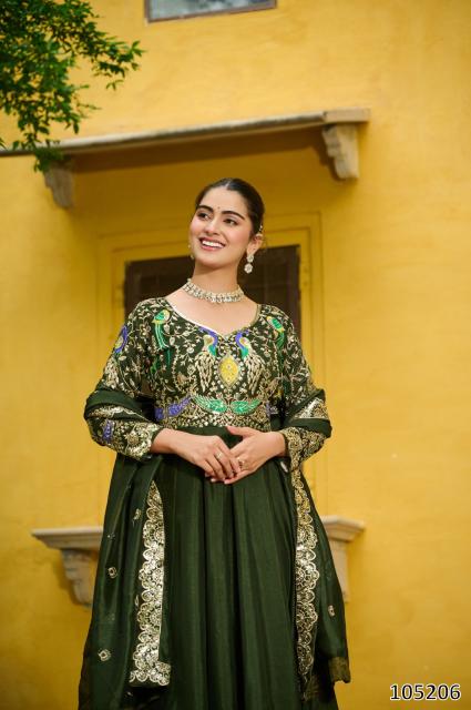 Royal Embroidered Anarkali Gown With Dupatta