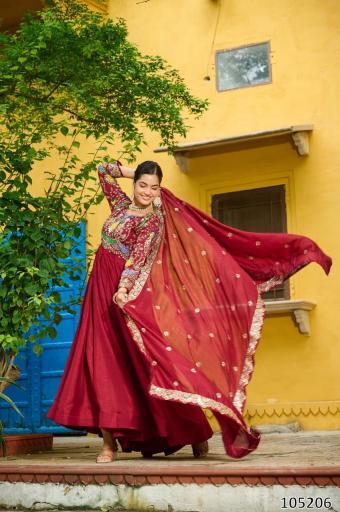 Royal Embroidered Anarkali Gown With Dupatta