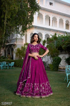 Royal Hand-Embroidered Bridal & Partywear Lehenga Set e