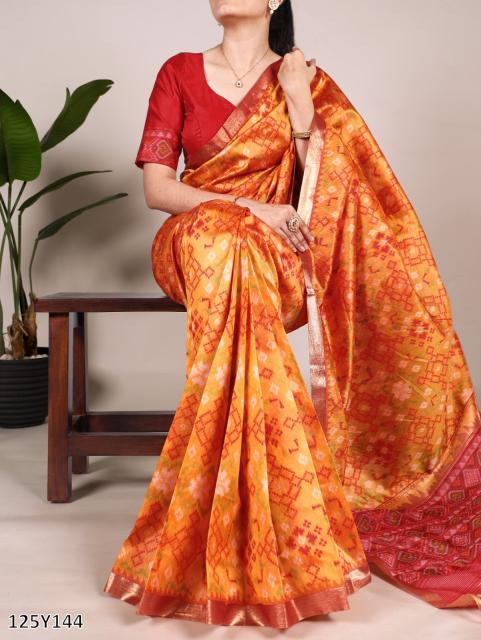 Royal Patola Weave Silk Saree – Elegance in Every Drape