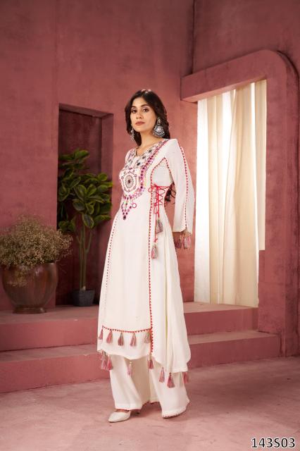 Elegant Embroidered Tassel Co-Ord Set – Premium Festive Wear for Women