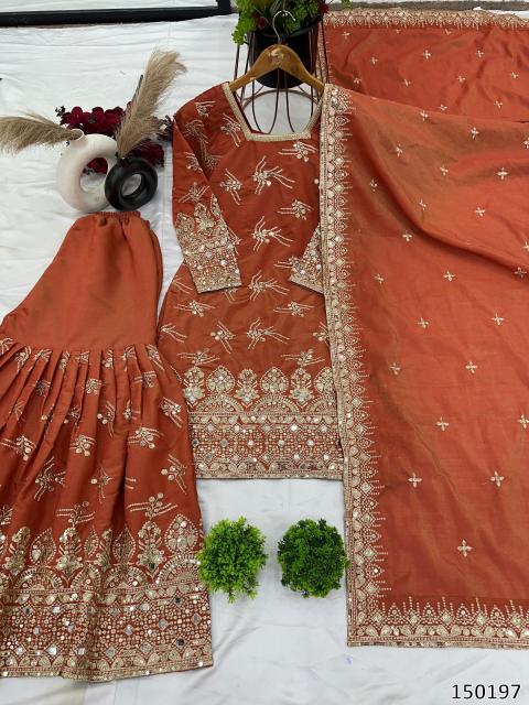 Premium Designer Embroidered Sharara Suit Set – Luxury Party & Wedding Wear