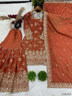 Premium Designer Embroidered Sharara Suit Set – Luxury Party & Wedding Wear