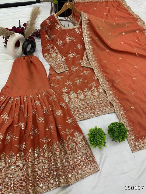 Premium Designer Embroidered Sharara Suit Set – Luxury Party & Wedding Wear