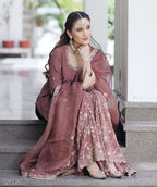 Premium Designer Embroidered Sharara Suit Set – A Regal Wedding & Festive Must-Have