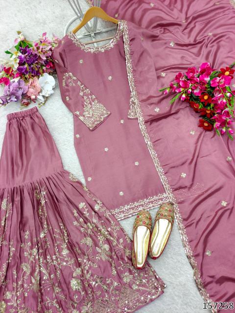 Premium Designer Embroidered Sharara Suit Set – A Regal Wedding & Festive Must-Have
