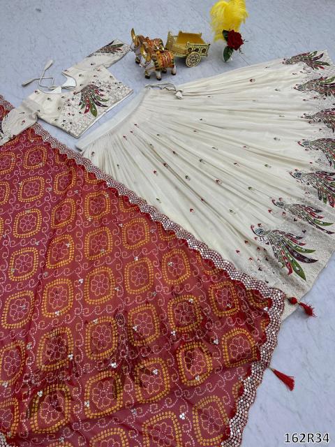 Designer Embroidered Georgette Lehenga Choli with Dupatta – Perfect for Weddings & Festive Celebrations