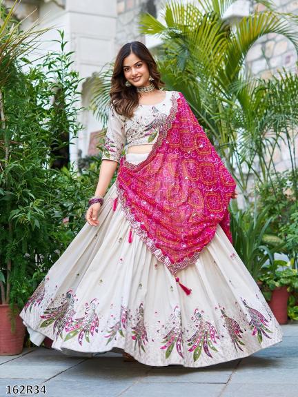 Designer Embroidered Georgette Lehenga Choli with Dupatta – Perfect for Weddings & Festive Celebrations