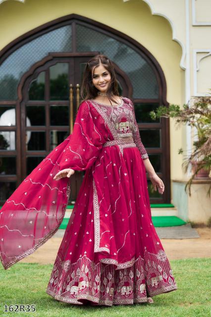 Premium Designer Embroidered Anarkali Lehenga with Dupatta – Perfect for Weddings, Receptions & Festive Occasions