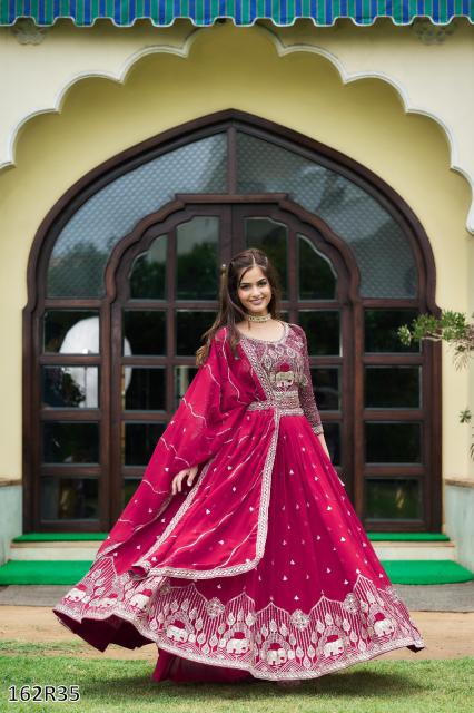 Premium Designer Embroidered Anarkali Lehenga with Dupatta – Perfect for Weddings, Receptions & Festive Occasions