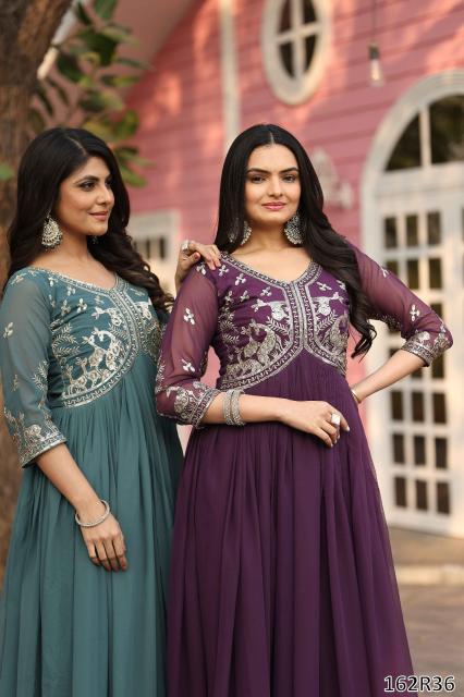 Exclusive Designer Embroidered Long Gown – Luxury Party & Wedding Wear