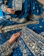 Premium Heavy Embroidered Sharara Suit Set – Luxury Party & Wedding Collection