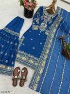 Premium Heavy Embroidered Sharara Suit Set – Luxury Party & Wedding Collection