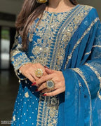 Premium Heavy Embroidered Sharara Suit Set – Luxury Party & Wedding Collection