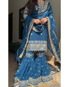 Premium Heavy Embroidered Sharara Suit Set – Luxury Party & Wedding Collection