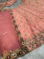 Royal Bridal Net Embroidered Lehenga Choli with Dupatta