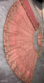 Royal Bridal Net Embroidered Lehenga Choli with Dupatta