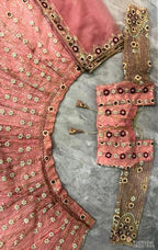 Royal Bridal Net Embroidered Lehenga Choli with Dupatta