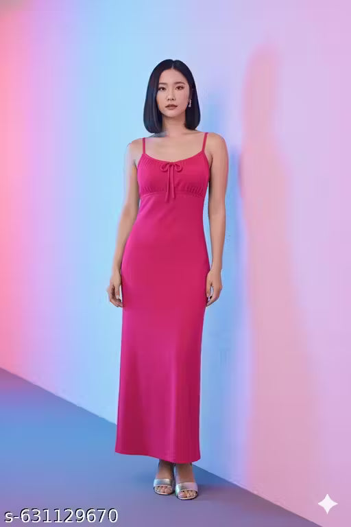 Women's Premium Bodycon Maxi Dress | Stretchable Figure-Hugging Evening & Party Wear