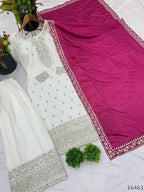 Diwali Splendor – Chinon Top & Bottom Set with Heavy Embroidery & Sequin Work