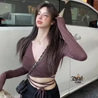 Ribbed Cotton Ruched Crop Top – Everyday Chic Essential